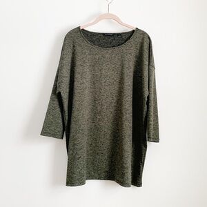 H by Halston Green Marled Top